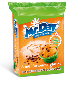MR DAY MUFFIN SENZA GLUTINE CON PEPITE DI CIOCCOLATO FONDENTE 6 X 42 G - Doctor Vinz
