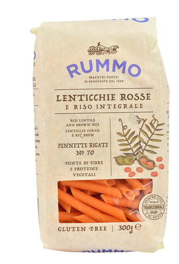 RUMMO PENNETTE RIGATE N 70 LENTICCHIE ROSSE E RISO INTEGRALE 300 G - Doctor Vinz