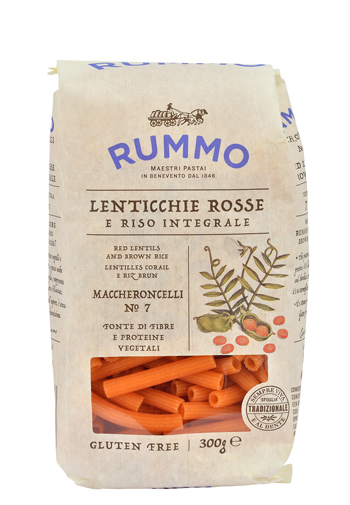 RUMMO MACCHERONCELLI N 7 LENTICCHIE ROSSE E RISO INTEGRALE 300 G - Doctor Vinz