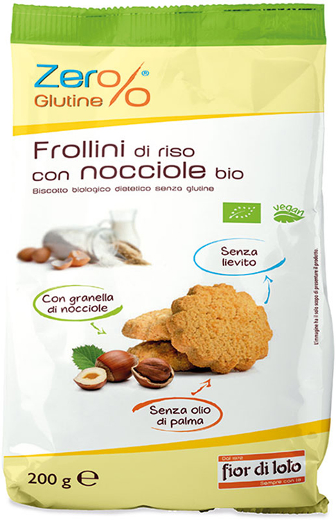 ZER%GLUTINE FROLLINI DI RISO CON NOCCIOLE SENZA GLUTINE 200 G - Doctor Vinz