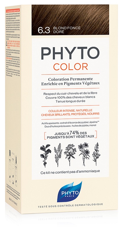 PHYTOCOLOR 6.3 BIONDO SCU DOR 1 LATTE + 1 CREMA + 1 MASCHERA + 1 PAIO DI GUANTI - Doctor Vinz