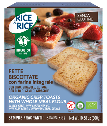 RICE&RICE FETTE BISCOTTATE CON FARINA INTEGRALE 300 G - Doctor Vinz