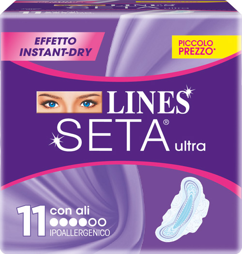 LINES SETA ULTRA ASSORBENTI CON ALI 11 PEZZI - Doctor Vinz