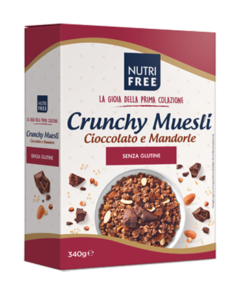 NUTRIFREE CRUNCHY MIX CIOCCOLATO E MANDORLE 340 G - Doctor Vinz
