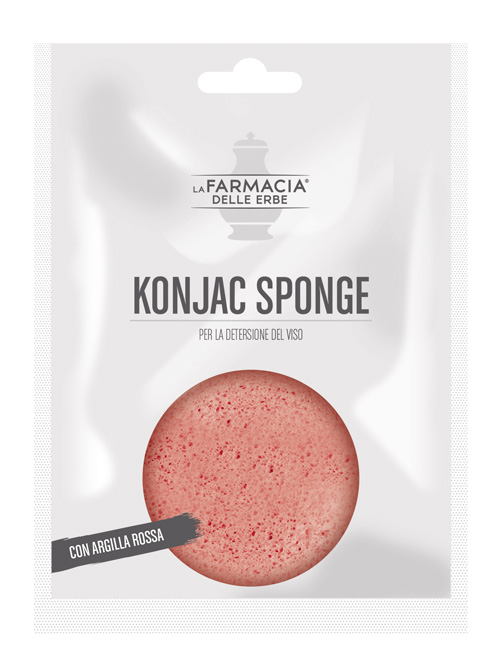 FDE KONJAC SPONGE ARGILLA ROSSA 1 PEZZO - Doctor Vinz