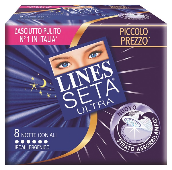LINES SETA ULTRA ASSORBENTI CON ALI NOTTE 10 PEZZI - Doctor Vinz