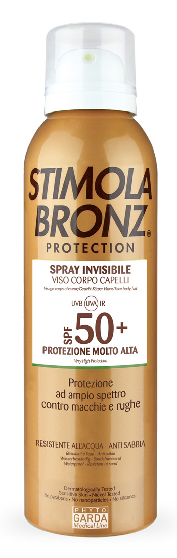STIMOLABRONZ PROTECTION SPF50+ SPRAY INVISIBILE VISO CORPO CAPELLI 150 ML - Doctor Vinz
