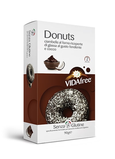 DONUTS GUSTO COCCO CON GLASSA FONDENTE 90 G - Doctor Vinz