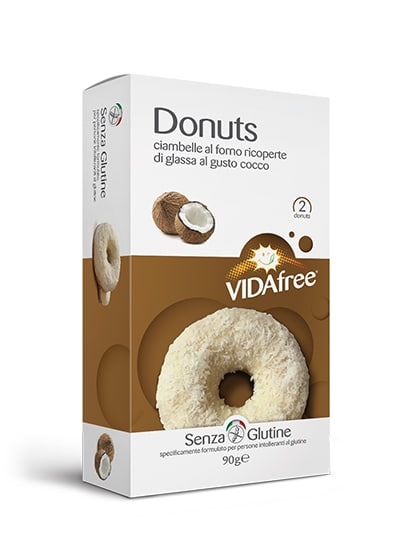 DONUTS GUSTO COCCO CON GLASSA CIOCCOLATO BIANCO 90 G - Doctor Vinz