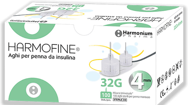 AGO HARMOFINE PENNA DA INSULINA GAUGE 32 4MM 100 PEZZI - Doctor Vinz