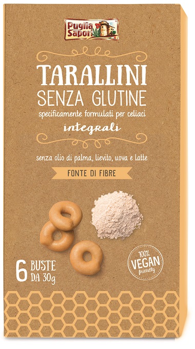 PUGLIA SAPORI TARALLINI INTEGRALI SENZA GLUTINE 180 G - Doctor Vinz