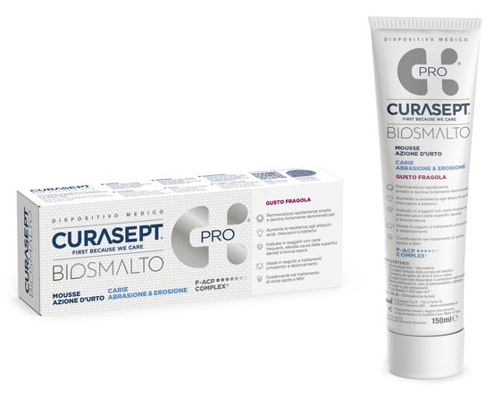 CURASEPT BIOSMALTO MOUSSE CARIE FRAGOLA 50 ML - Doctor Vinz