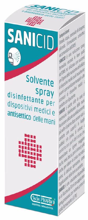 SANICID SOLUZIONE SPRAY PER DISINFEZIONE DISPOSITIVI MEDICI E ANTISETTICO MANI 30 ML - Doctor Vinz