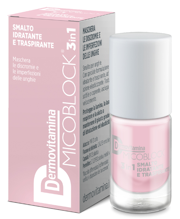 DERMOVITAMINA MICOBLOCK 3IN1 SMALTO IDRATANTE E TRASPIRANTE ROSA CHIARO 5 ML - Doctor Vinz
