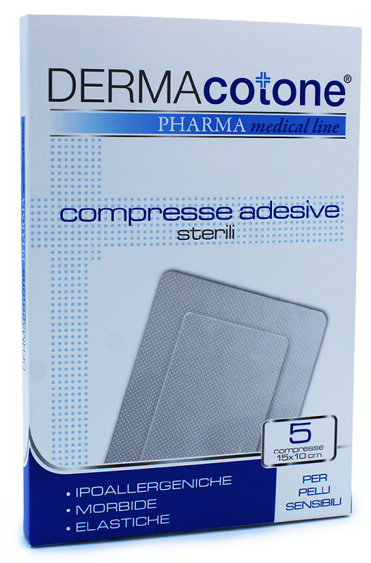 COMPRESSA ADESIVA DERMACOTONE 10X15CM 5 PEZZI - Doctor Vinz