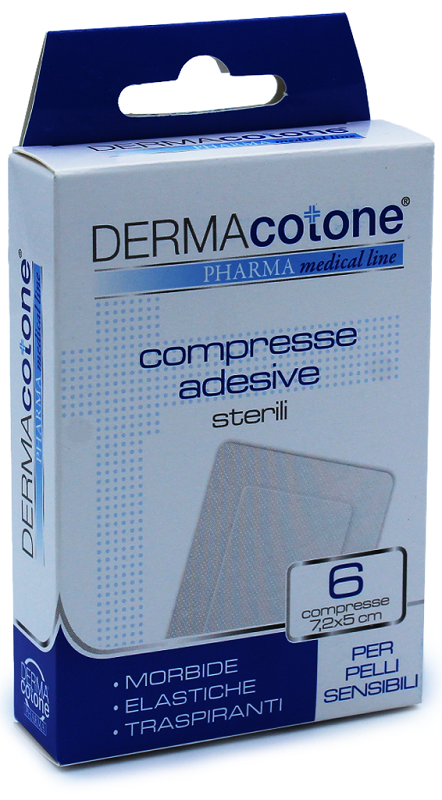 COMPRESSA ADESIVA DERMACOTONE 7,2X5CM 6 PEZZI - Doctor Vinz
