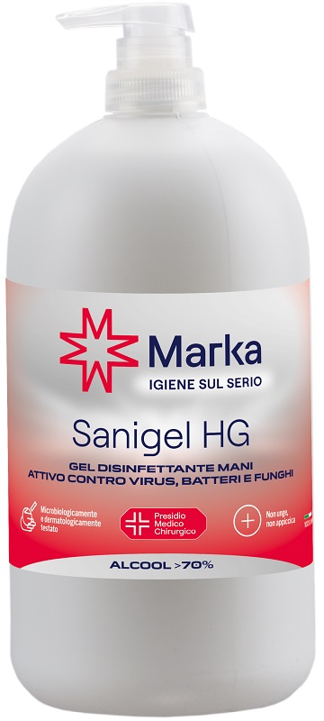 MARKA SANIGEL HG GEL DISINFETTANTE MANI ALCOOL 70% 1 LITRO - Doctor Vinz